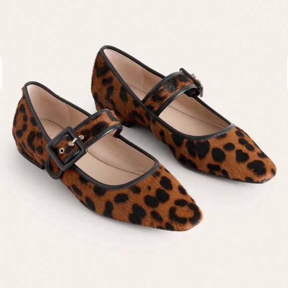 Boden Animal Print Mary Jane Flats - Picture 2 of 12